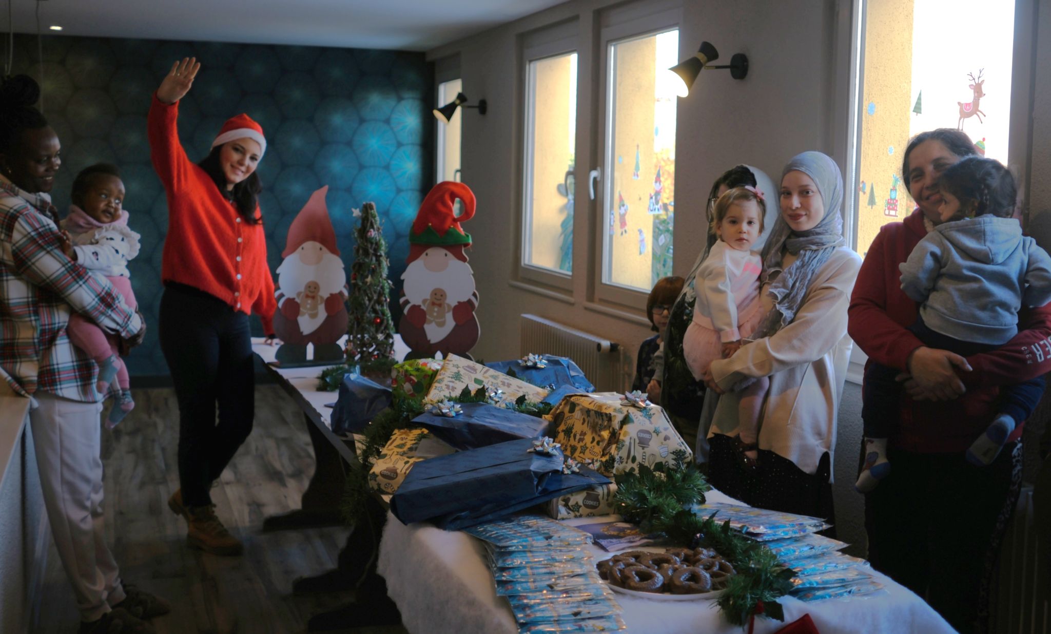 Goûter de Noël organisé par l'entreprise solidaire pour un moment de partage avec les familles