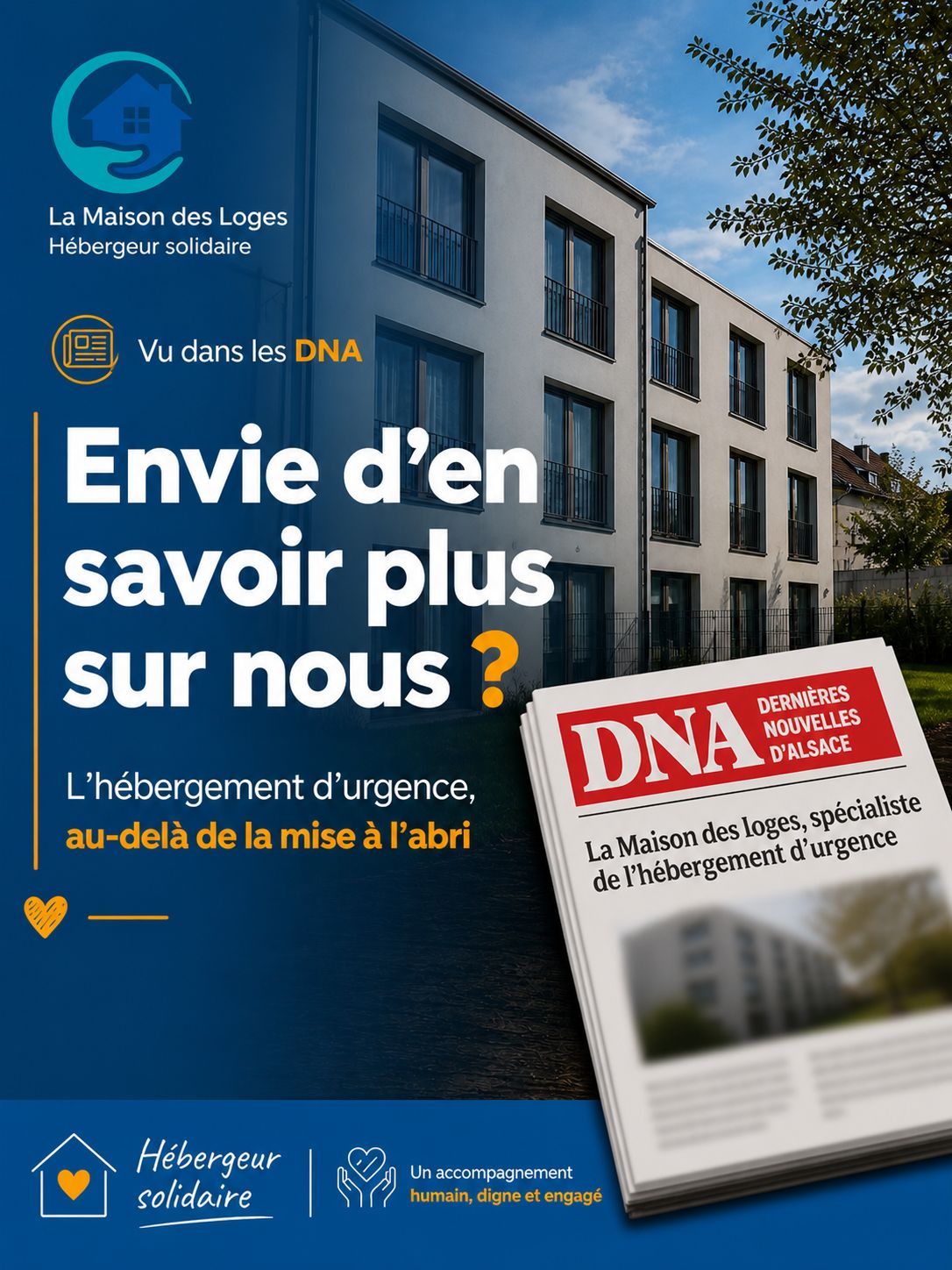 La Maison des Loges, hébergeur solidaire, vu dans les DNA