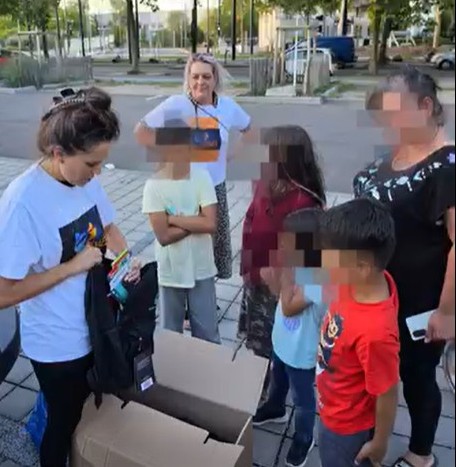 Distribution de kits scolaires à Strasbourg